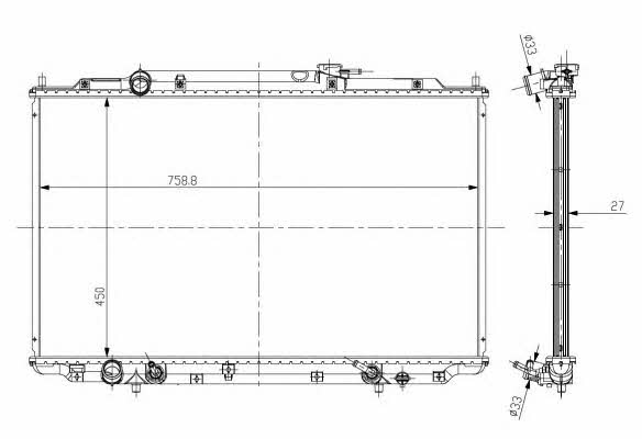 NRF 56051 Radiator, engine cooling 56051