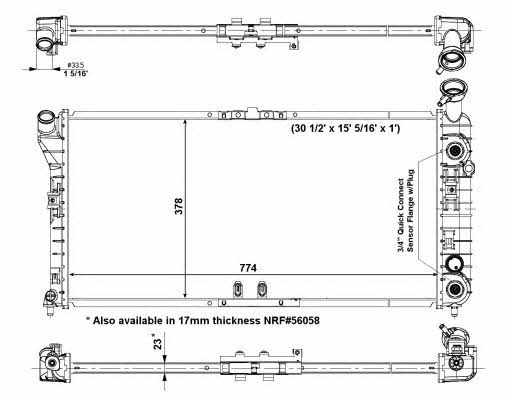56004 NRF Engine cooling radiator