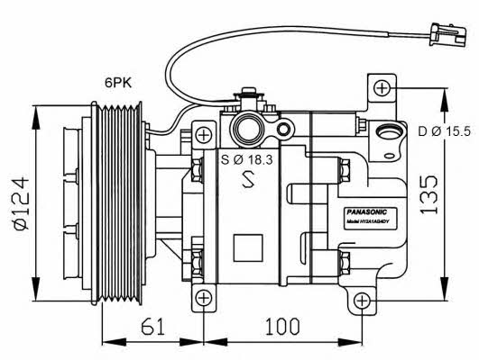 Car AC Mazda 3 (BL) Sedan: 32820G NRF Compressor, air conditioning