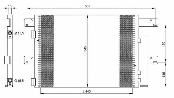 Air con condenser Iveco: 35896 NRF AC Condenser