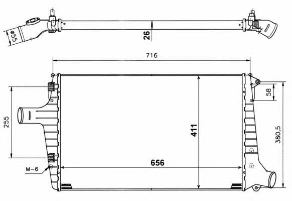 Intercooler, charger NRF 30118A