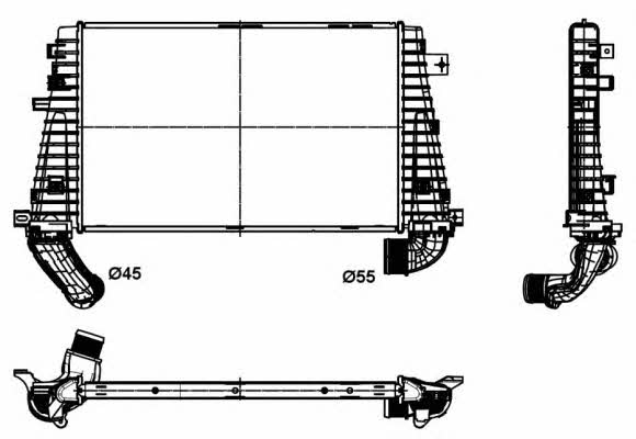 Intercooler, charger NRF 30300