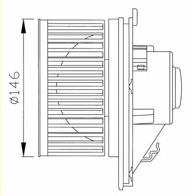 NRF 38341 Hub, engine cooling fan wheel 38341