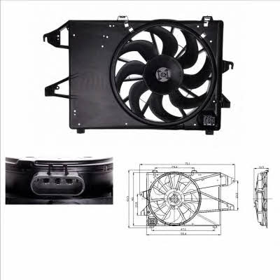 NRF 47004 Hub, engine cooling fan wheel 47004