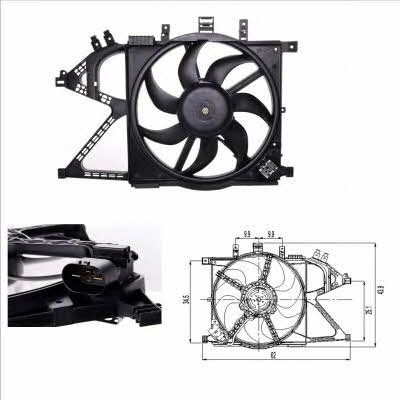 NRF Hub, engine cooling fan wheel – price 235 PLN