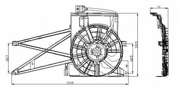NRF 47013 Hub, engine cooling fan wheel 47013