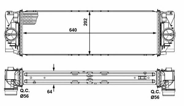 Intercooler, charger NRF 30505