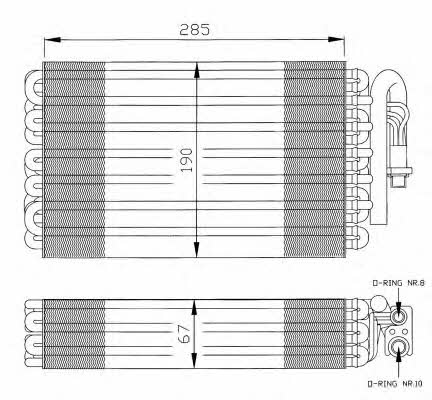 NRF Air conditioner evaporator – price 418 PLN