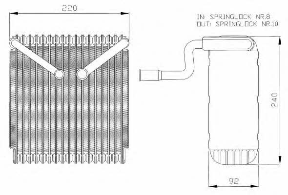 NRF Air conditioner evaporator – price 259 PLN