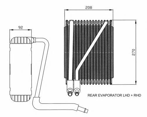 NRF Air conditioner evaporator – price 426 PLN