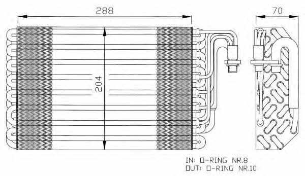 NRF Air conditioner evaporator – price 458 PLN