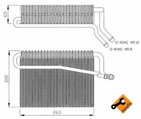 NRF Air conditioner evaporator – price 209 PLN