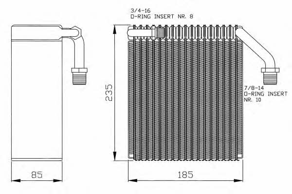 NRF 36094 Air conditioner evaporator 36094