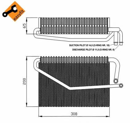 Air conditioner evaporator NRF 36122