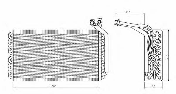 NRF Air conditioner evaporator – price 503 PLN