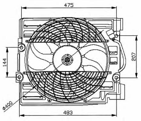 NRF 47029 Hub, engine cooling fan wheel 47029