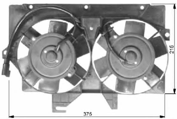 NRF 47036 Hub, engine cooling fan wheel 47036