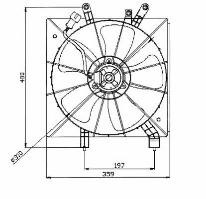 NRF 47043 Hub, engine cooling fan wheel 47043