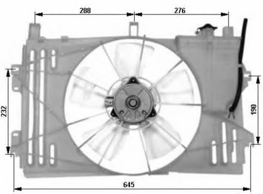 NRF 47053 Hub, engine cooling fan wheel 47053