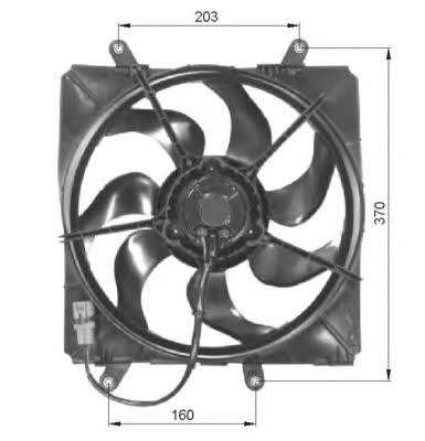 NRF 47054 Hub, engine cooling fan wheel 47054
