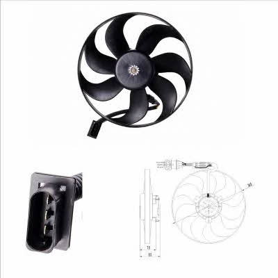 Hub, engine cooling fan wheel NRF 47064