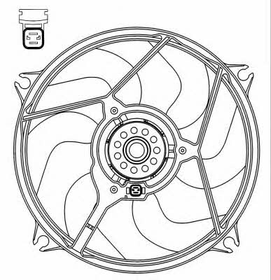 NRF 47069 Hub, engine cooling fan wheel 47069