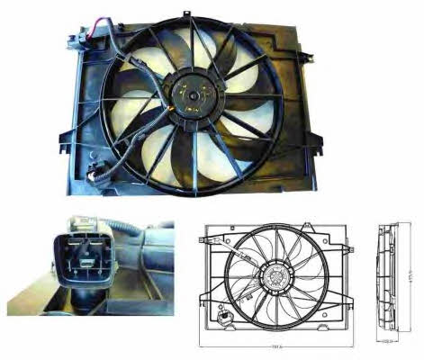 NRF 47285 Hub, engine cooling fan wheel 47285
