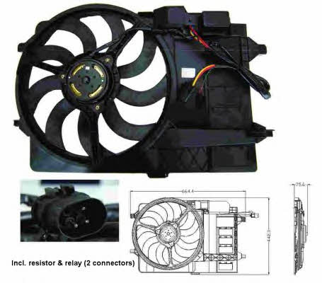 NRF 47302 Hub, engine cooling fan wheel 47302