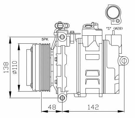 NRF 32116G Compressor, air conditioning 32116G