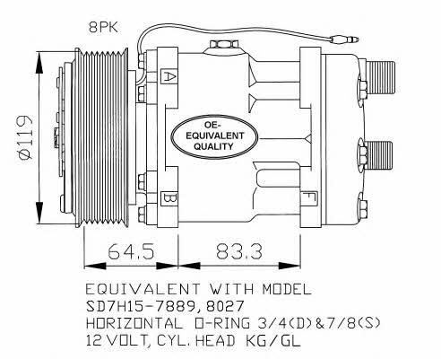 32133 NRF Compressor, air conditioning