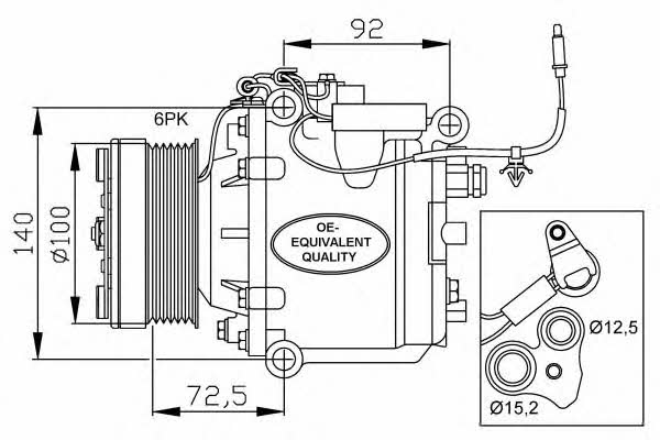 NRF 32165 Compressor, air conditioning 32165