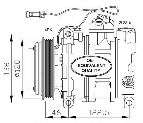 NRF Compressor, air conditioning – price 790 PLN