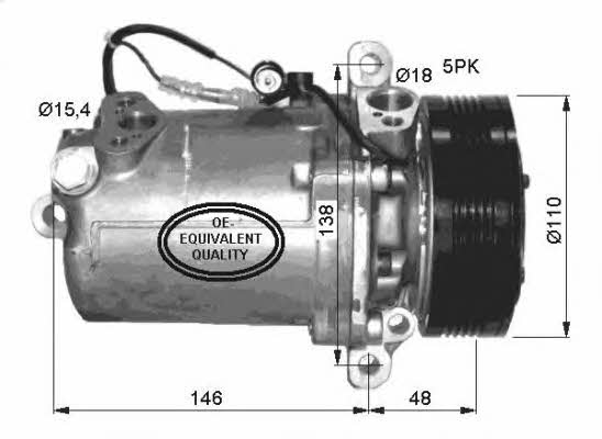 NRF Compressor, air conditioning – price 1272 PLN