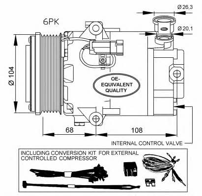 NRF Compressor, air conditioning – price 764 PLN