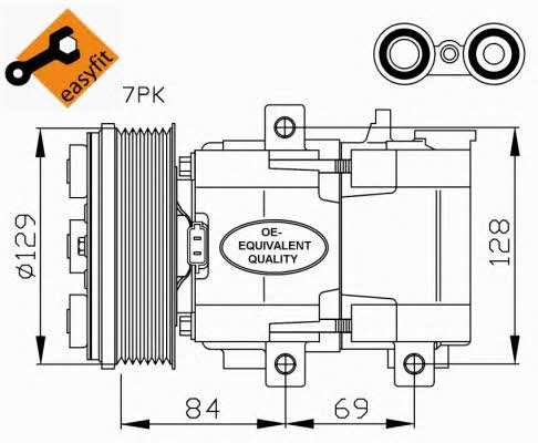 NRF Compressor, air conditioning – price 615 PLN
