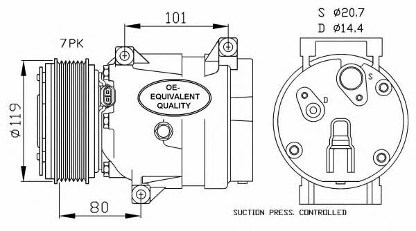 NRF Compressor, air conditioning – price 649 PLN