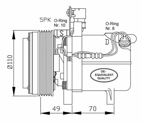 NRF Compressor, air conditioning – price 1074 PLN