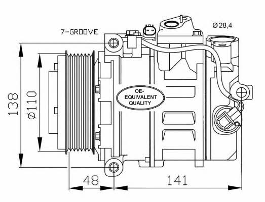 NRF Compressor, air conditioning – price 880 PLN