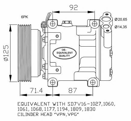 NRF Compressor, air conditioning – price 735 PLN