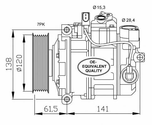 NRF Compressor, air conditioning – price 1231 PLN