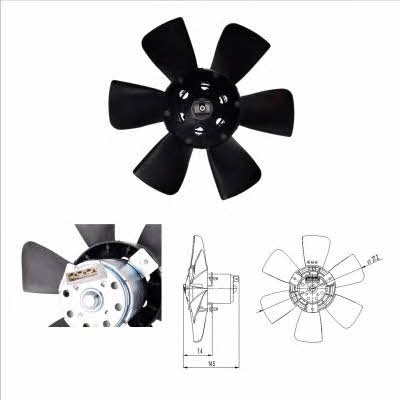 NRF 47390 Hub, engine cooling fan wheel 47390