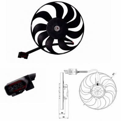 NRF 47392 Hub, engine cooling fan wheel 47392