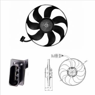 NRF 47393 Hub, engine cooling fan wheel 47393