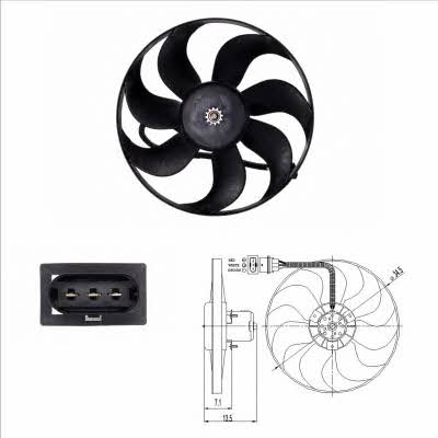 NRF 47397 Hub, engine cooling fan wheel 47397