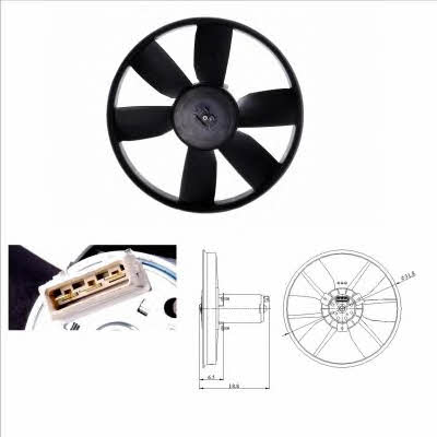NRF 47401 Hub, engine cooling fan wheel 47401