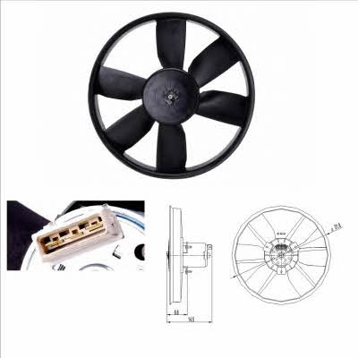 NRF 47402 Hub, engine cooling fan wheel 47402