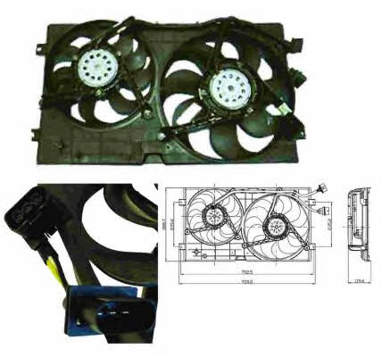 Car radiator fan Skoda: 47403 NRF Hub, engine cooling fan wheel