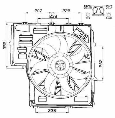 NRF 47478 Hub, engine cooling fan wheel 47478