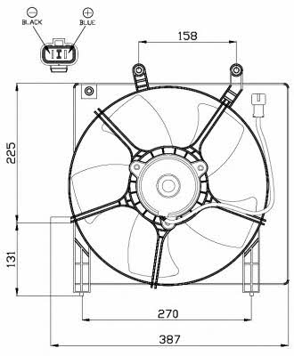 NRF 47487 Hub, engine cooling fan wheel 47487