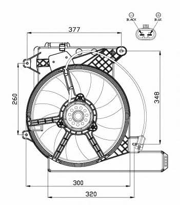 NRF 47488 Hub, engine cooling fan wheel 47488